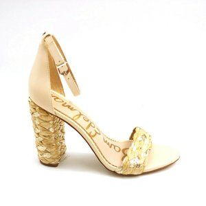 Sam Edelman Womens Yoana Leather Woven High Heel 8